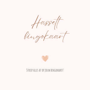Bingokaart Hasselt